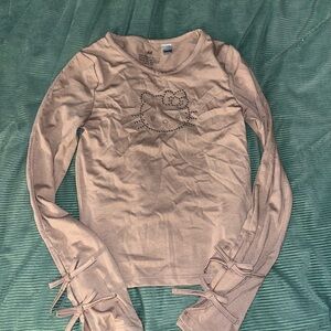 Hello Kitty Tan Long Sleeve Top